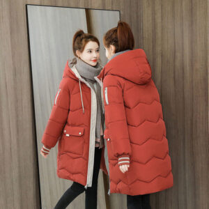 Womens Winter Long Quilted Parka Warm Puffer Ladies Padded Hooded Jacket Coat